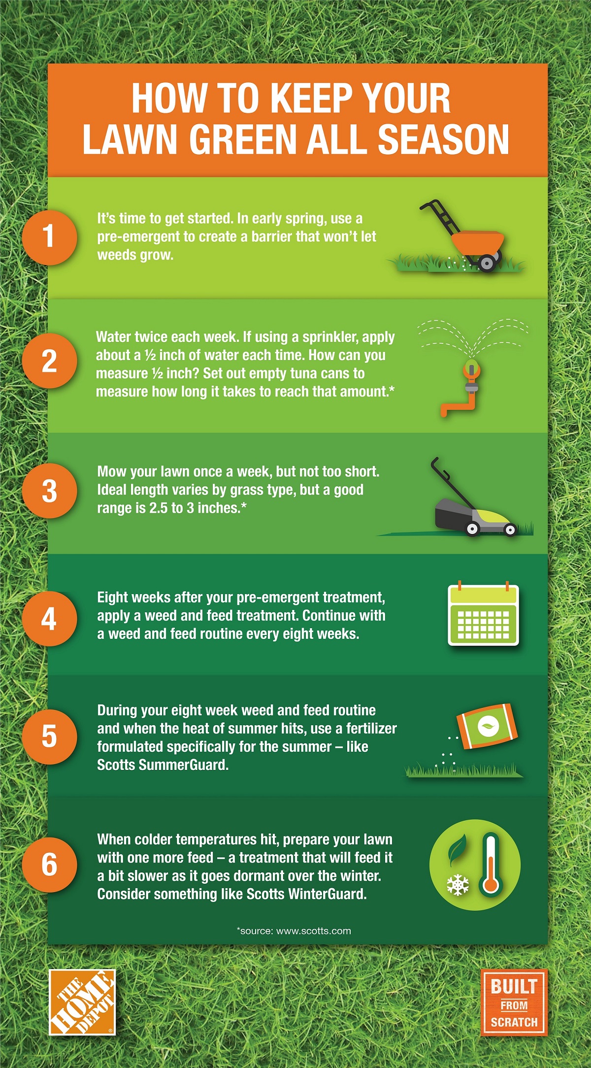 Easy 6 Step Guide To Keeping Your Lawn Green The Home Depot 